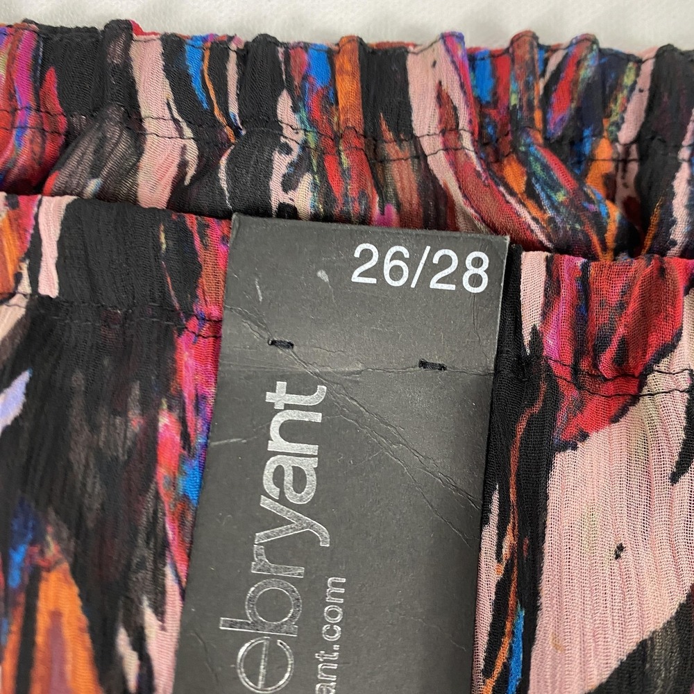 Lane Bryant Skirt Womens 26/28 Multicolor Pleated Mini Ombre Abstract Print - Picture 3 of 11